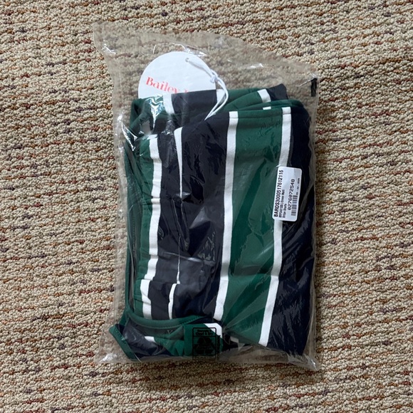 Bailey Rose Striped Green and Navy Women's Shorts - Picture 11 of 11